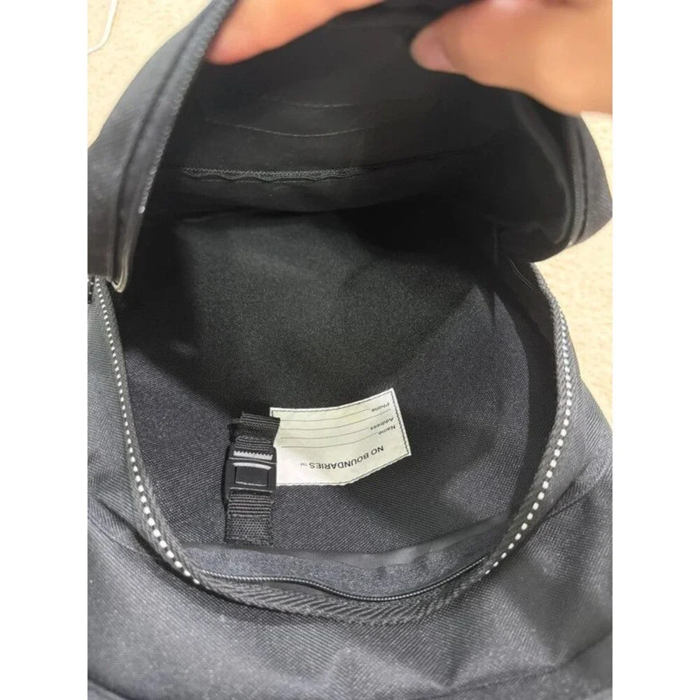 Black Backpack multiple zippered compartments